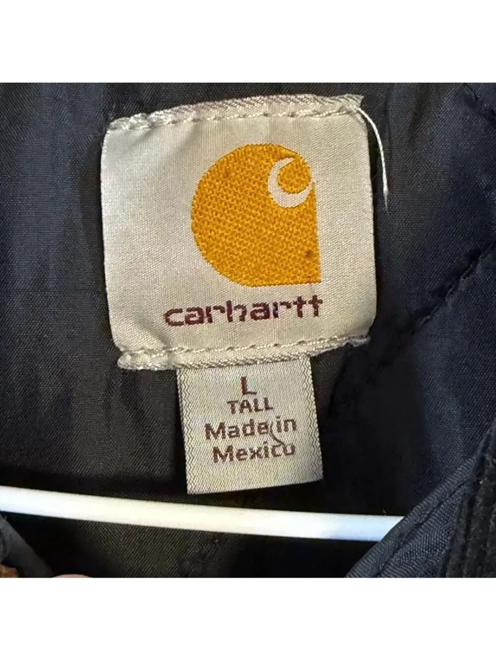 Carhartt C26 211 Sandstone Duck Arctic Quilt Coat Brown Large Tall Distressed